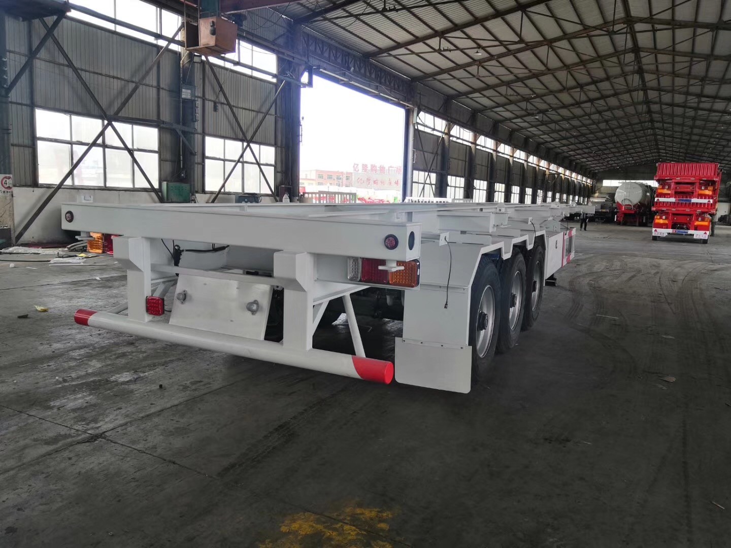 Blue Flatbed Trailer