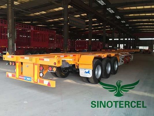 Skeletal tip konteyner yarı römork 60T 40 Ft düz yatak yarı römork
