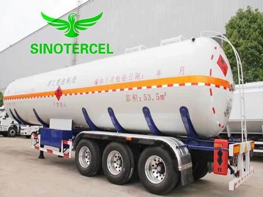 Mn çelik gaz tankı yarı römork yakıt tankı 55000litre propan yarı römork