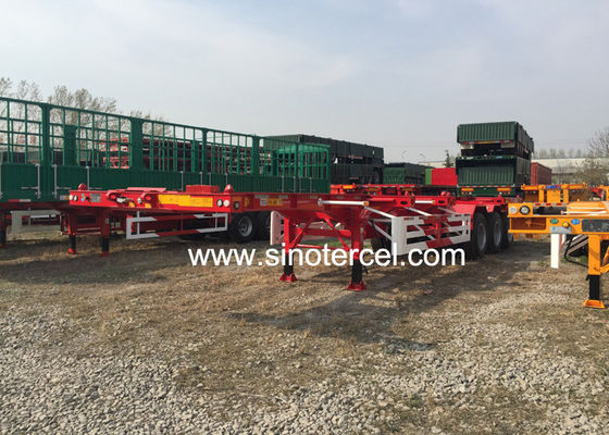 Q235 Çelik iskelet yarı römork WABCO Frenler Konteyner yarı römork