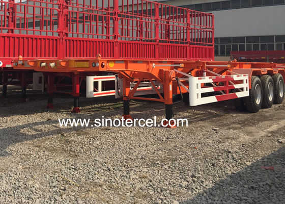 Flat Bed Semi Trailer 40ft Skeletal Semi Trailer 28T 2/3/4 Axles ile