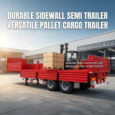 SINOTERCEL 3 Eksel Yan Duvar Yarım Rel Araç Düşük Yan Rel Pallet Taşıma Kolay İndirme Etkili Ağır Yük