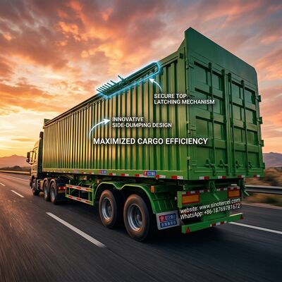 Kapalı ağır yük yarı römorkü 30-50 ton kapasite