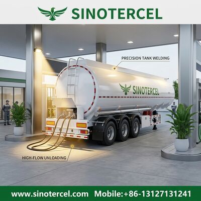 35CBM 3 Axle Yakıt Tankı ABS Seçeneği ile Yarım Rel
