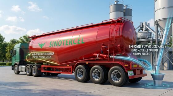 Toplu Çimento Yarım Releri 3 Axle ve 45CBM Kapasitesi