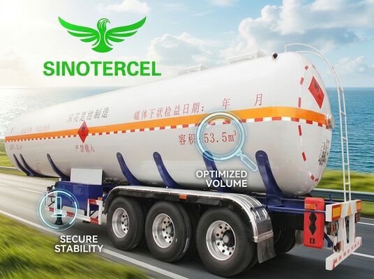 Mn çelik gaz tankı yarı römork yakıt tankı 55000litre propan yarı römork
