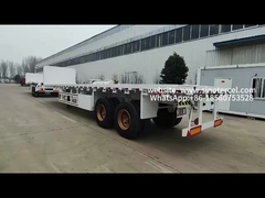 Superlink Trailers Çift römork, üç 20ft konteyner taşıyabilir veya bir 20ft konteyner ve bir 40f