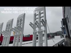 3 Dingilli Düz Yataklı Yarı Römork Paslanmaz Şasi Yüzeyi Beyaz